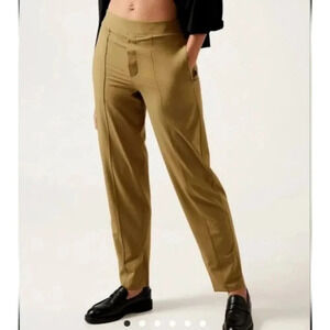 New Athleta Brooklyn Heights Vienna Slim Pant Camel Brown Women's Size 12